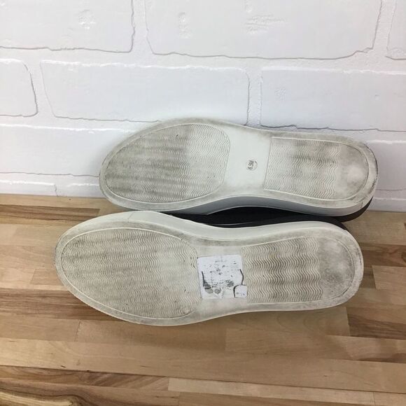 Wishbone Black Wedge Shoes 6.5 Platform Dark Academie silver detail contemporary - Picture 8 of 13